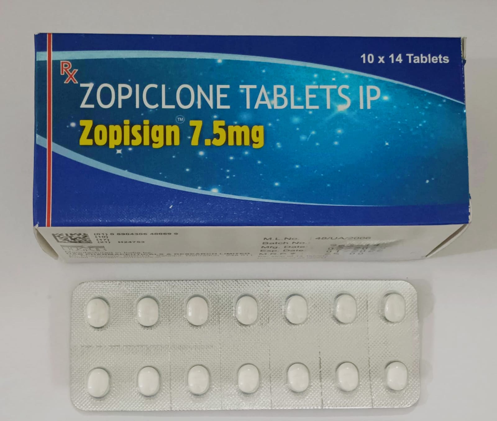 Buy Zopiclone 7.5mg online worldwide — Generic — $1.50 per pill